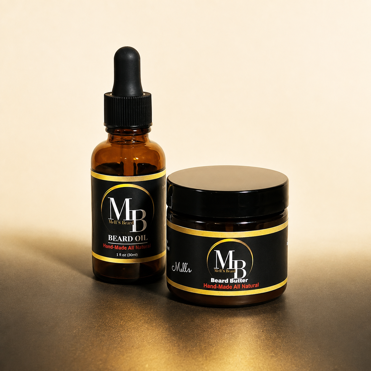 Mell’s Beard Essential Duo with beard oil and beard butter