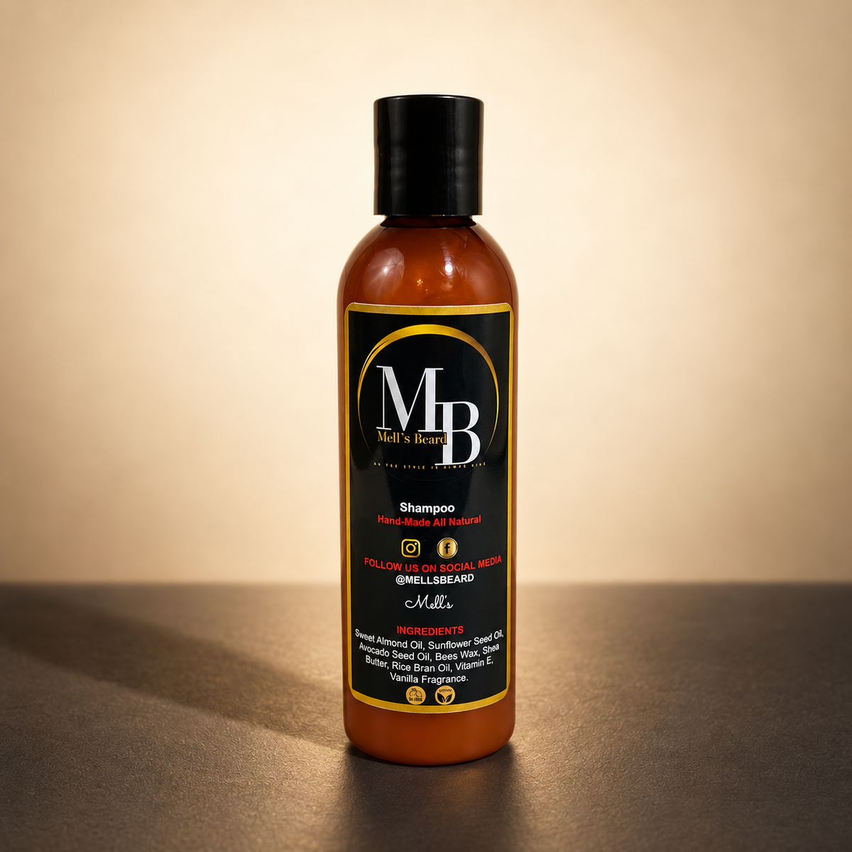 Shampoo in warm premium studio setting