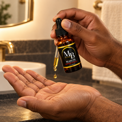 Mell’s Beard Oil Cigar being dispensed into a hand